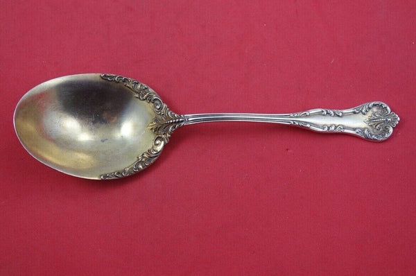 Chatelaine by Lunt Sterling Silver Berry Spoon GW w/ applied border 8 1/4"