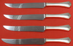 Delicacy by Lunt Sterling Silver Steak Knife Set 4pc Large Texas Sized Custom