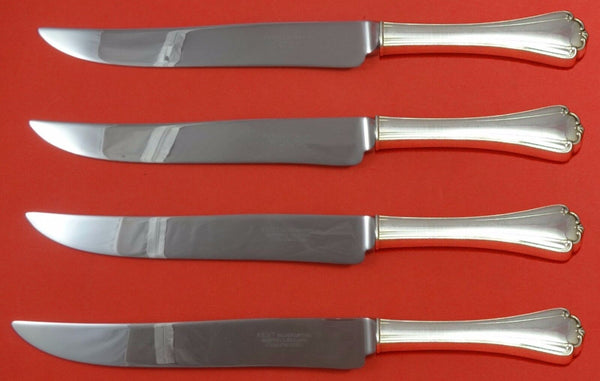 Delicacy by Lunt Sterling Silver Steak Knife Set 4pc Large Texas Sized Custom