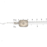 Art Deco 14k Filigree Rock Crystal and Diamond Pendant (#J5456)