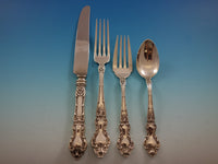Meadow Rose by Watson/Wallace Sterling Silver Flatware Set for 8 Service 32 pcs