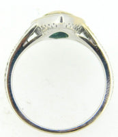 18k Gold .70ct Genuine Natural Diamond Ring with 1.5ct Emerald Halo (#J4110)