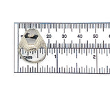 10k Gold Filigree Genuine Natural Rock Crystal Quartz and Onyx Ring (#J6358)