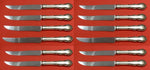 Georgian Rose by Reed & Barton Sterling Silver Steak Knife Custom Set 12 pcs