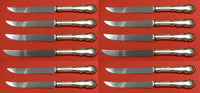 Georgian Rose by Reed & Barton Sterling Silver Steak Knife Custom Set 12 pcs