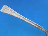 Lap Over Edge Acid Etched Tiffany Sterling Silver Teaspoon Poinsettia Flowers 6"