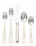 Ascot Gold by Ricci Stainless Steel Flatware Set for 8 Service 40 Pieces - New