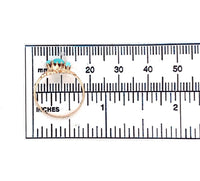 10k Rose Gold 3 Stone Genuine Natural Turquoise Ring Size 5.5 Jewelry (#J6359)