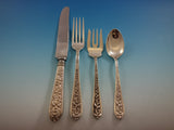 Corsage by Stieff Sterling Silver Flatware Set For 12 Service 62 Pieces