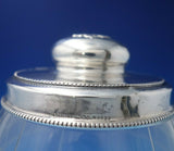 Beaded by Unknown Sterling Silver and Glass Cigar Jar Axe Emblem #53858 (#5783)