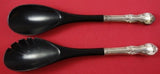 Joan of Arc by International Sterling Silver Salad Serving Set w/ Black Plastic