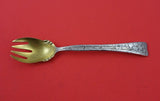 Lap Over Edge Acid Etched by Tiffany & Co Sterling Ice Cream Fork geranium 5 3/4