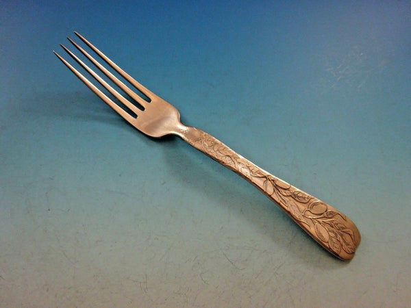 Lap Over Edge Acid Etched by Tiffany Sterling Silver Regular Fork w/ Olives