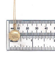 14k Yellow Gold Very Small Round Locket with Engraved Heart and Chain (#J6524)