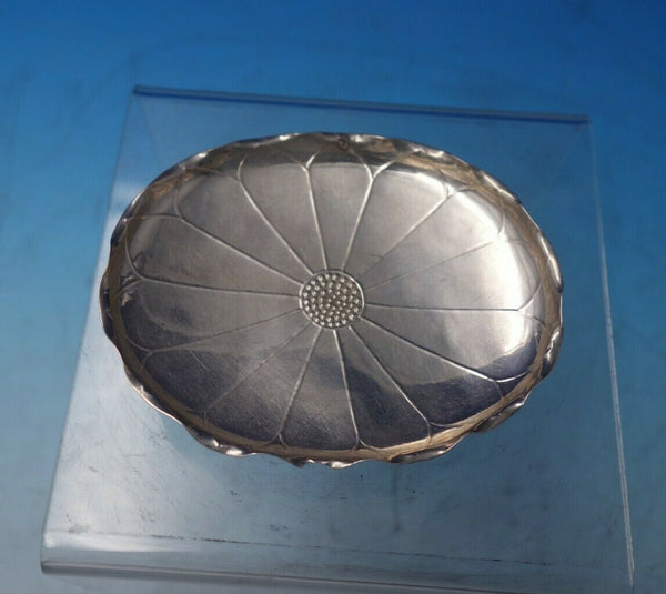 Chinese Export Sterling Silver Ashtray Chrysanthemum Design w/ Ball Feet (#5758)