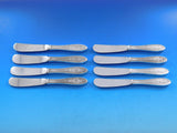 Wedgwood by International Sterling Silver Butter Spreader HHWS Paddle Set 8 pcs