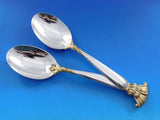 Romance of the Sea Gold Accent Wallace Sterling Silver Flatware for 12 Set 83pc