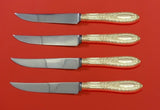 Gadroonette by Manchester Sterling Silver Steak Knife Set 4pc HHWS  Custom Made