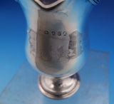 English Georgian Sterling Silver Creamer w/Family Crest Arm Flag Griffin (#8447)
