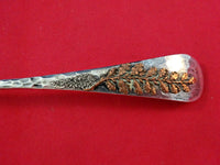 Aesthetic Mixed Metals Gorham Sterling Silver Pie Fork 7" Oak Leaves Geometric
