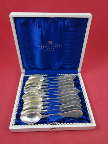 Continental by Georg Jensen Sterling Silver Demitasse Spoon Set 12pc 4 1/4"