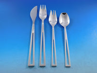 Avanti by Celsa Mexico Sterling Silver Flatware Set 8 Service Modern 49 Pieces