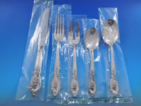 Rose Elegance by Lunt Sterling Silver Flatware Set for 12 Service 68 pcs Unused