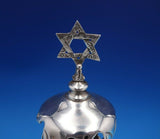 Judaica by ESCO Sterling Silver Rimonim for Torah with Star of David (#4887)