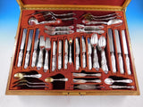 Chrysanthemum Tiffany Sterling Silver Flatware Set Service 246 pcs Fitted Chest
