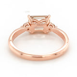 14k Rose Gold 1.49 Carat Genuine Natural Oregon Sunstone Diamond Ring (#J7556)