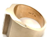 10k Gold Men's Ring w/ Ruler and Genuine Natural Diamond Accents Size 9.5 #J6637