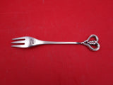 Ornamental # 131 by Georg Jensen Sterling Silver Cocktail Fork Heart 4 1/2"