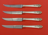 Queen's Lace by International Sterling Silver Steak Knife Set 4pc HHWS  Custom