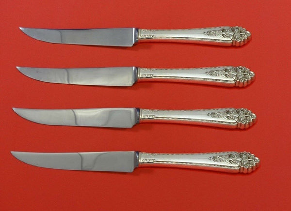 Queen's Lace by International Sterling Silver Steak Knife Set 4pc HHWS  Custom
