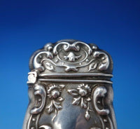 Sterling Silver Match Safe with Small Flowers 2 3/8" x 1 1/4" (#6480)