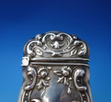 Sterling Silver Match Safe with Small Flowers 2 3/8" x 1 1/4" (#6480)