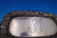 Repousse by Jacobi and Jenkins Sterling Silver Business Card Tray (#8465)
