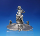 Portuguese Sterling Silver Cherub Stand w/Cherub Finial and Feet Figural (#4979)