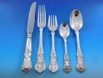 Queens by Wallace Sterling Silver Dinner Size Flatware Set 12 Service 66 pieces