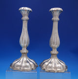 Austrian .812 Silver Candlestick Pair Fluted Design by CS - Vienna 1863 #7068
