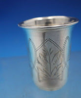 Russian Sterling Silver Cup for Vodka Gold Washed Interior Engraved (#6539)