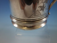 Whiting Sterling Silver Baby Child's Cup Mug Brite-Cut Ivy Vintage Antique #188A