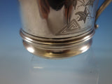 Whiting Sterling Silver Baby Child's Cup Mug Brite-Cut Ivy Vintage Antique #188A