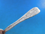 Lap Over Edge Acid Etched by Tiffany Sterling Pastry Fork with Gourds 6 1/4"