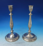 Gadroon Sterling Silver Candlestick Pair #2538 12 1/4" x 5 3/4" c.1930 (#5889)