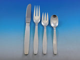 Swedish Modern by Allan Adler Sterling Silver Flatware Set Hand Wrought 52 Pcs