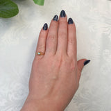 Vintage 18k Yellow Gold .21ct Genuine Natural Aquamarine Ring Size 6 (#J7558)
