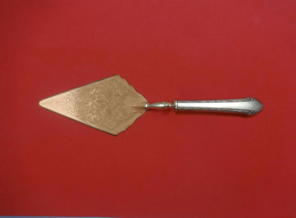 Chased Romantique by Alvin Sterling Silver Pastry Server Fancy Vermeil HH Custom