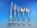 Violet by Wallace Sterling Silver Flatware Service for 12 Set 60 pcs no monogram