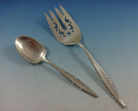 Lace Point by Lunt Sterling Silver Flatware Set For 12 Service 74 Pieces